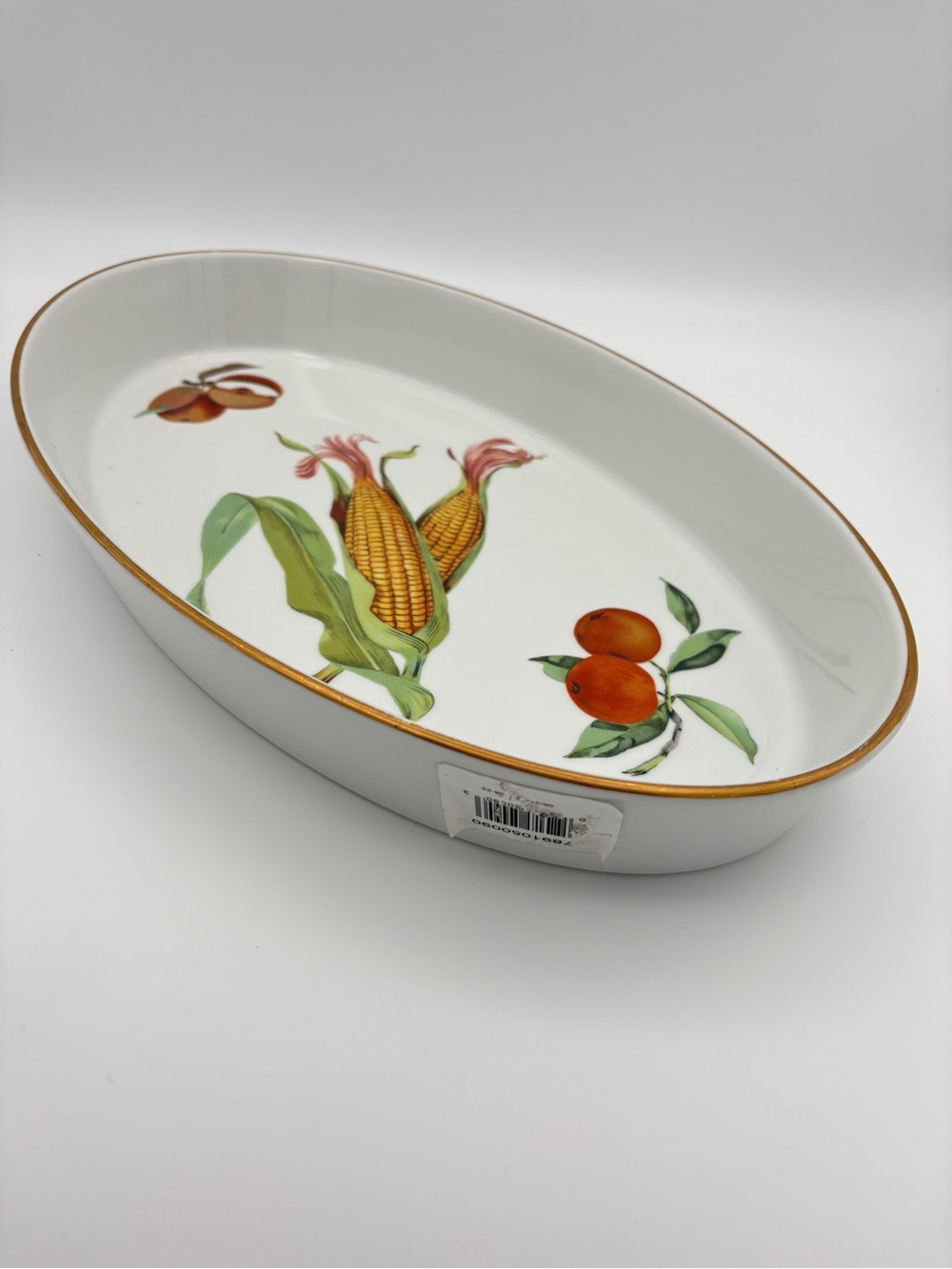 Royal Worcester EVESHAM Gold Edge  14 1/2  inch Oval Serving Dish 1961